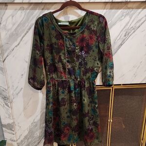Maurices Green Floral Womans Dress